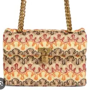 Kurt Geiger NWT Multi Colored Woven Medium Kensington Crossbody Bag
